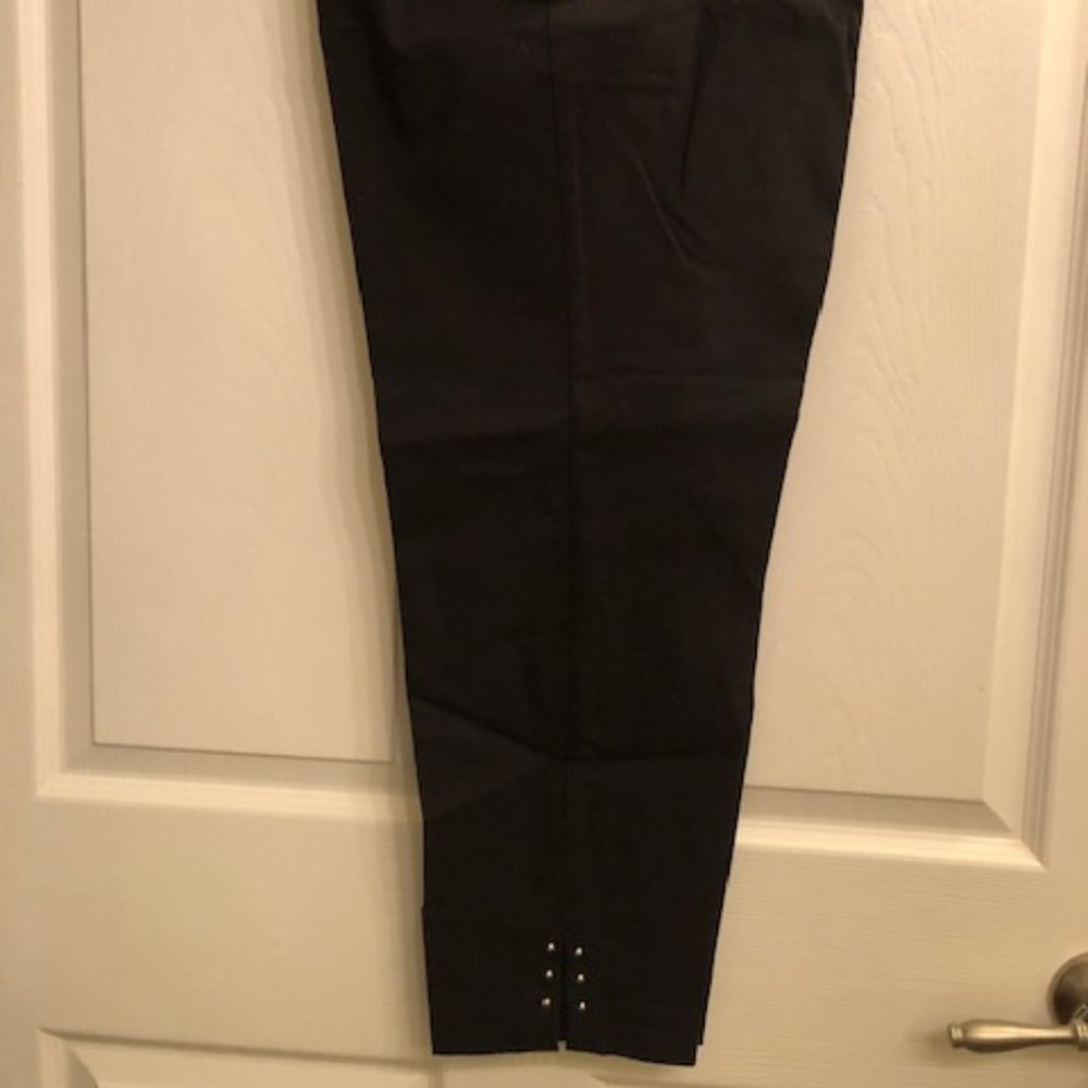 Terra Sky 14W Short Pull On Dress Pants with Design NWT Black